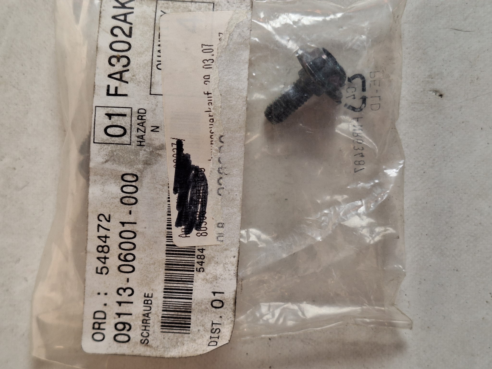 Picture of SUZUKI  SCHRAUBE  09113-06001